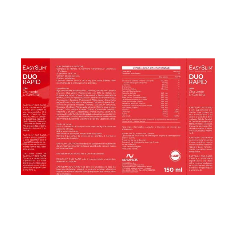 Easyslim Duo Rapide 15 ampoules