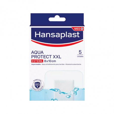 Hansaplast Aqua Protect XXL Antibacterial Dressing 8x10cm 5 Units
