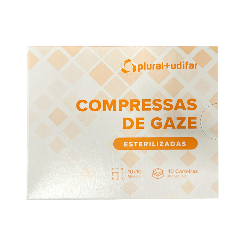 Plural Gaze Stérile 10x10cm Tampons 10 pcs
