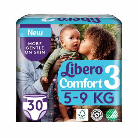Libero Comfort 3 30 Fraldas Pack 6unidades