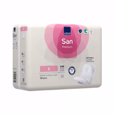 Abena San Premium 2 Apósito Anatómico 10x26cm 30 unidades