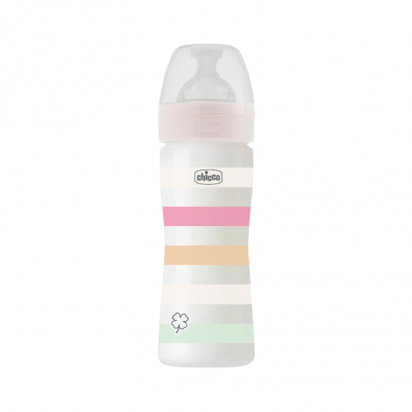 Chicco Well-Being Biberón Flujo Medio 2m+ 250ml Blanco