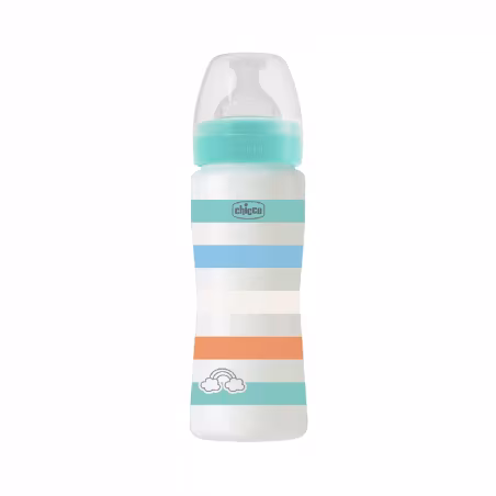 Chicco Well-Being Biberão Fluxo Rápido 4m+ 330ml Azul