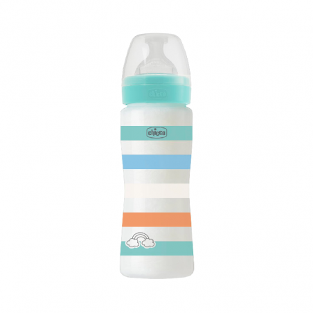 Chicco Well-Being Fast Flow Bottle 4m+ 330ml Blue