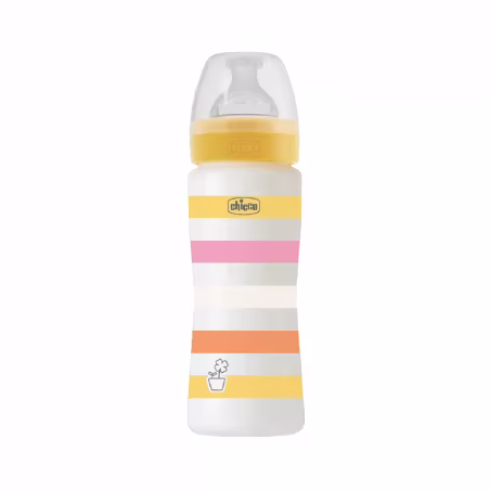 Chicco Well-Being Biberón Flujo Rápido 4m+ 330ml Amarillo