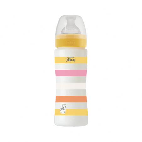 Chicco Well-Being Bottle Fast Flow 4m+ 330ml Yellow