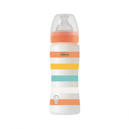 Chicco Well-Being Biberão Fluxo Rápido 4m+ 330ml Laranja