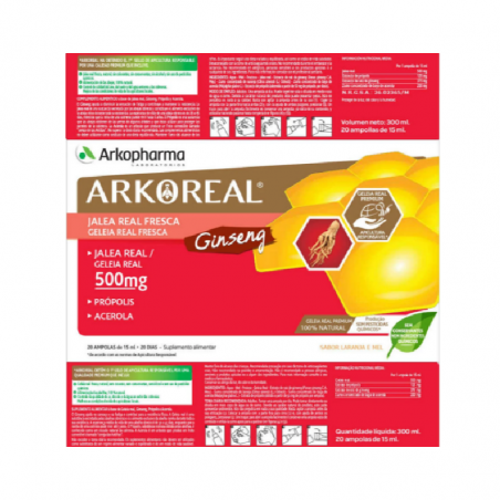 ArkoReal Jalea Real + Ginseng 20 ampollas