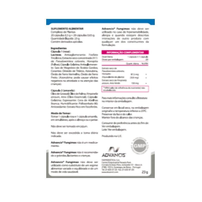 Advancis F.Max 20 + 20 gélules