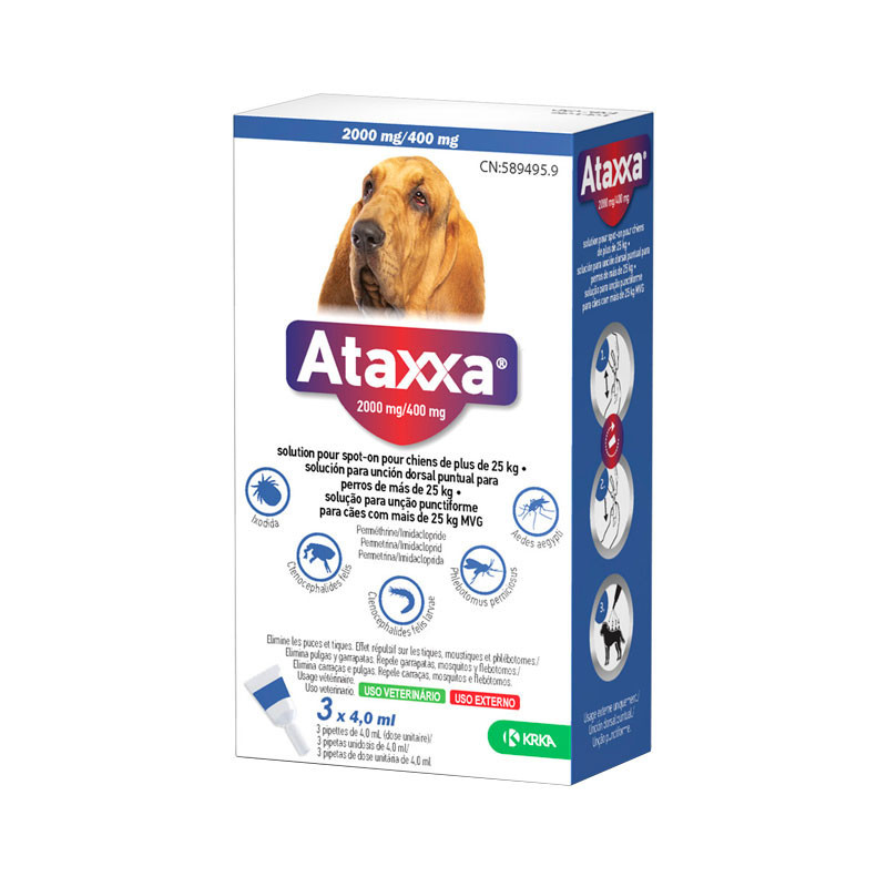 Ataxxa 2000mg/400mg +25Kg 3 pipetas