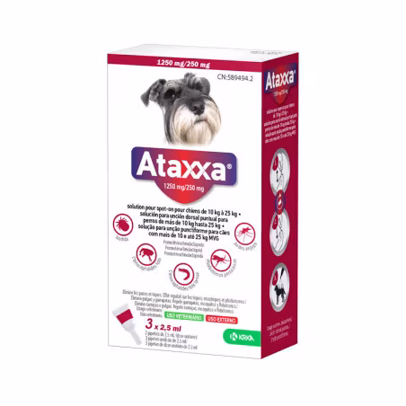 Ataxxa 1250mg/250mg 10-25Kg 3 pipetas