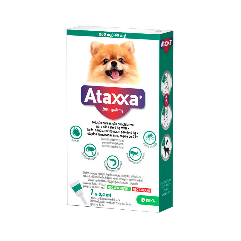 Ataxxa 200mg/40mg hasta 4Kg 1 pipeta