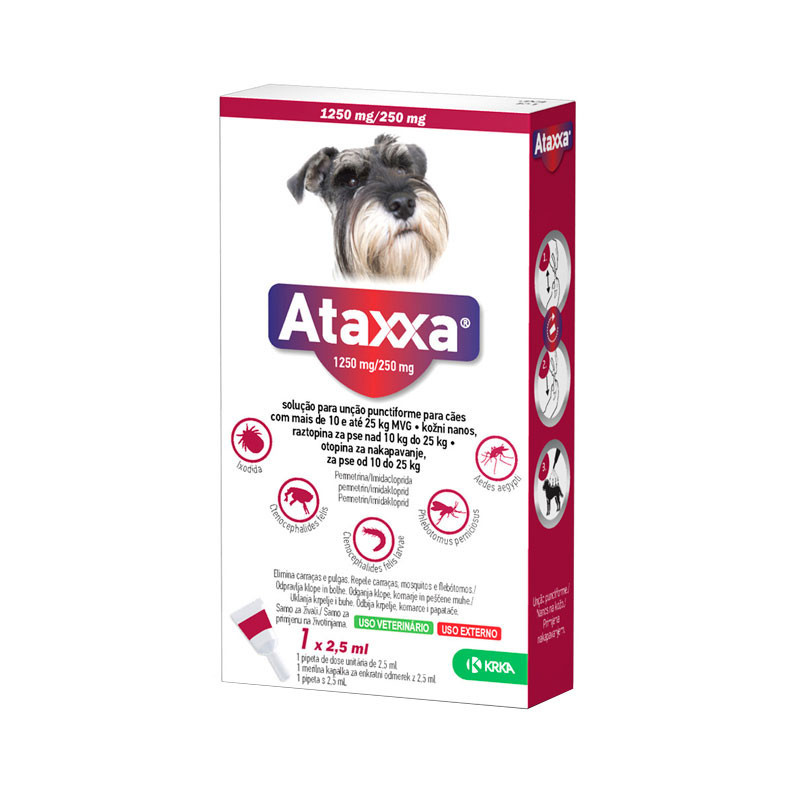 Ataxxa 1250mg/250mg 10-25Kg 1 pipeta