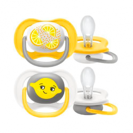 Philips Avent Soothers Ultra Air Happy 6-18m Yellow