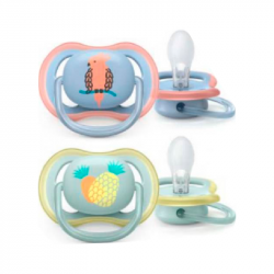 Philips Avent Soother Ultra-Air Pineapple/Parrot 0-6m 2 pcs