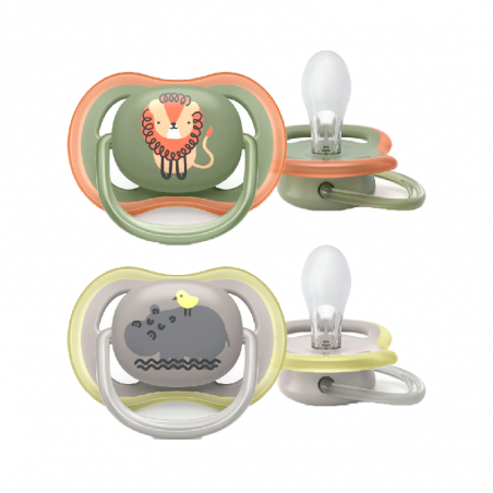 Philips Avent Soother Ultra-Air Lion and Hippo 6-18m 2 pcs