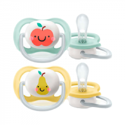 Philips Avent Soothers Ultra Air Happy Apple and Pear 0-6m 2 pcs