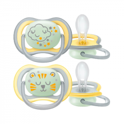 Philips Avent Chupete Ultra Air Nighttime Cloud y Tiger 18m+