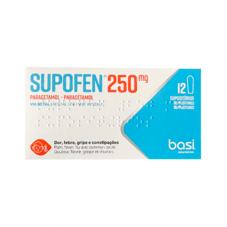 Supofen 250 mg 12 suppositoires
