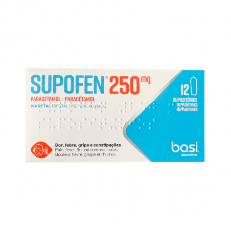 Supofen 250mg 12 supositórios