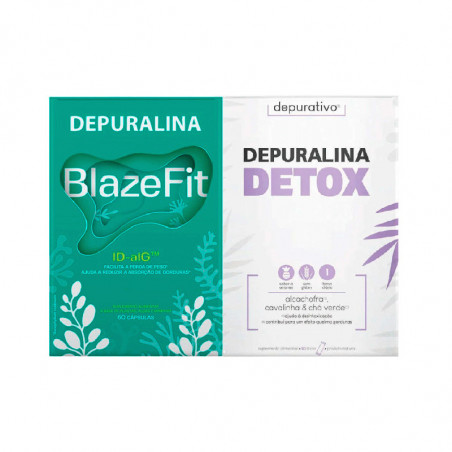 Depuralina Blaze Fit 60 cápsulas e Depuralina Detox 10 sticks