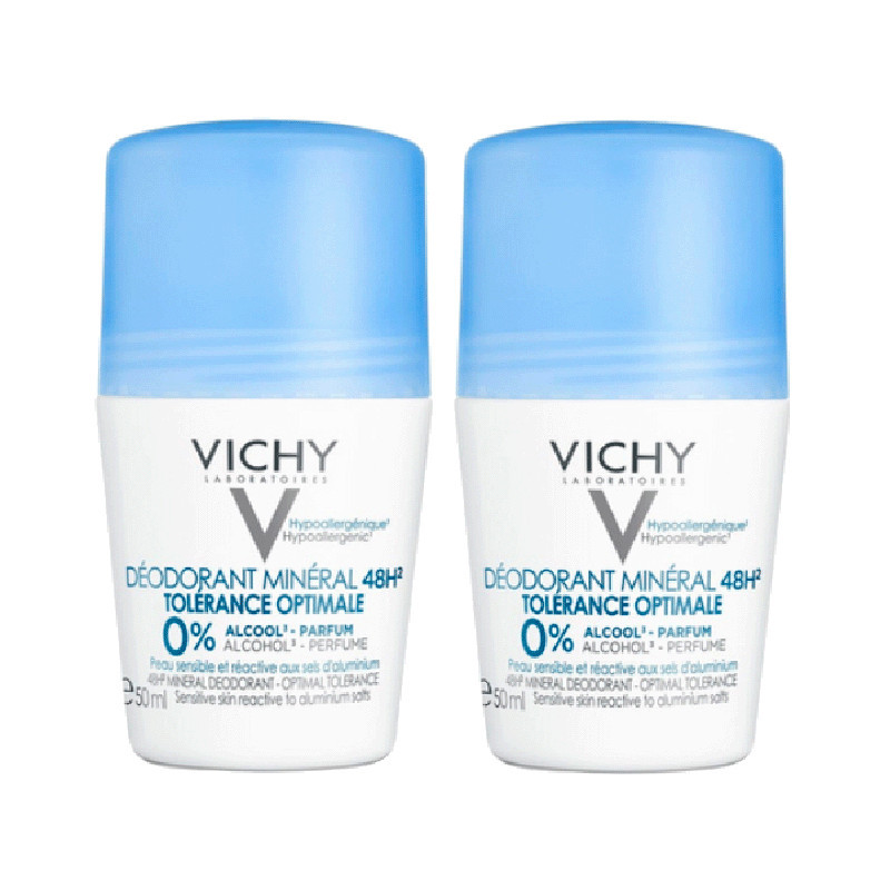 Vichy Déodorant Roll On Minéral 48h 2x50 ml