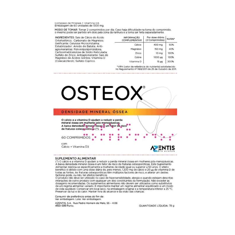 Osteox 60 comprimés