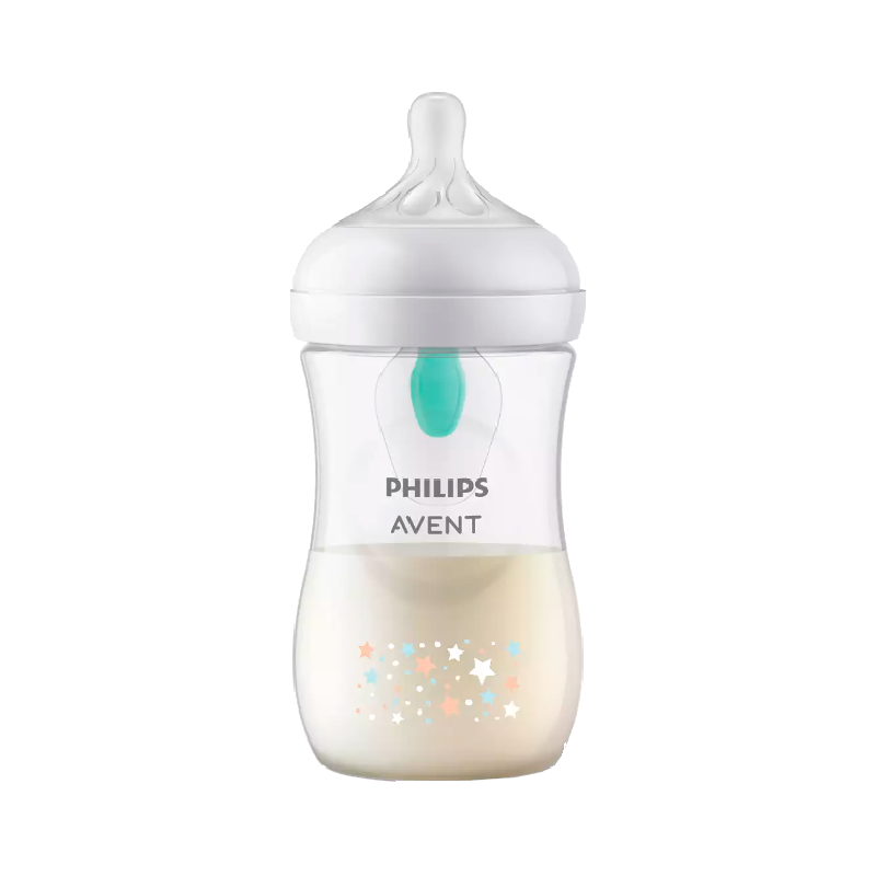 Philips Avent Natural Response Biberão com abertura AirFree 1m+ 260ml Estrelas