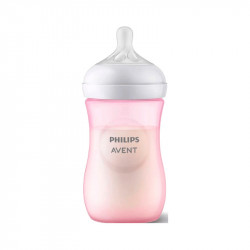 Philips Avent Natural Response Baby Bottle Pink 260ml 1m+