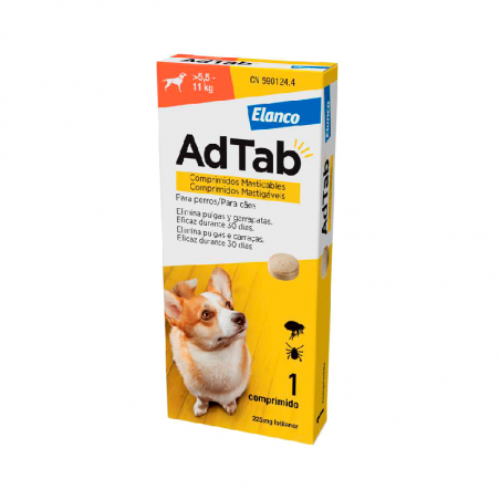 AdTab Dog 225mg 5.5-11kg 1 chewable tablet