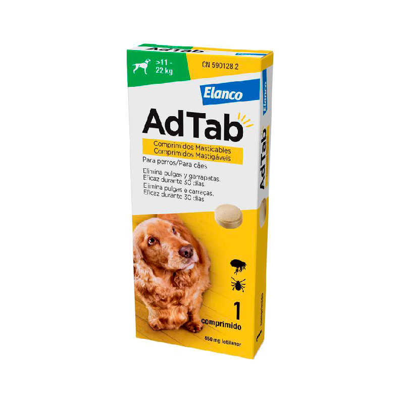 AdTab Chien 450mg 11-22kg 1 comprimé à croquer