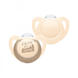 Nuk For Nature Pacifier Silicone Beige 18-36m 2 units