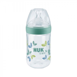 Nuk For Nature Green Silicone Bottle with Teat M 260ml