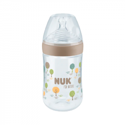 Nuk For Nature Silicone Bottle with Teat M Brown 260ml