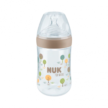 Nuk For Nature Silicone Bottle with Teat M Brown 260ml