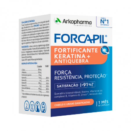 Forcapil Fortificante Keratina+ 60 cápsulas