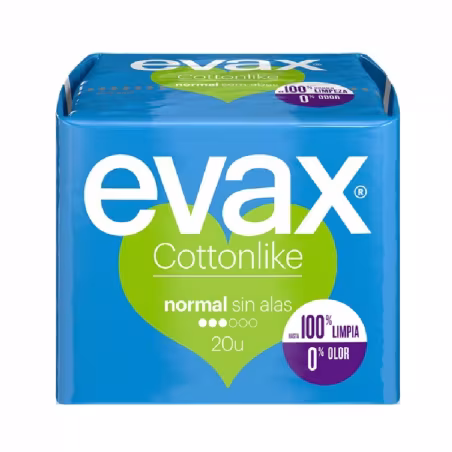 Evax Algodón Sin Solapas Normal 20 unidades