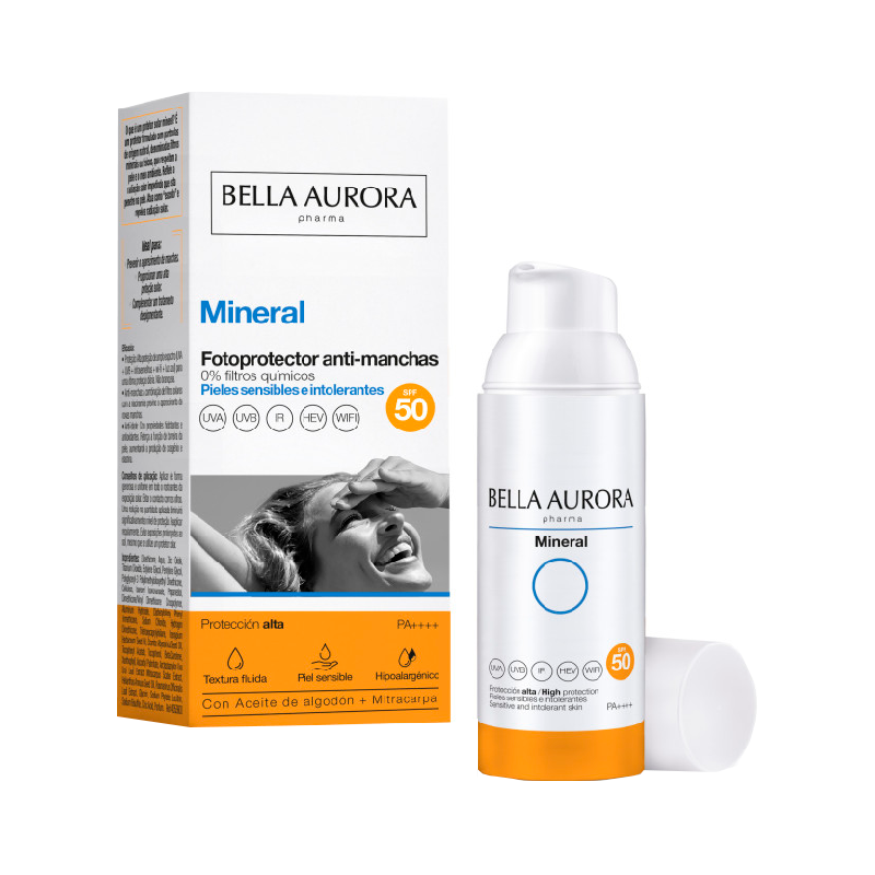 Bella Aurora Fotoprotetor Antimanchas Mineral SPF50+ 50ml