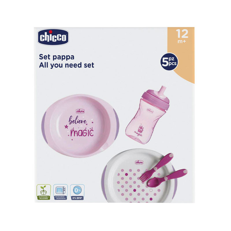 Chicco Juego de Comedor 12m+ Rosa