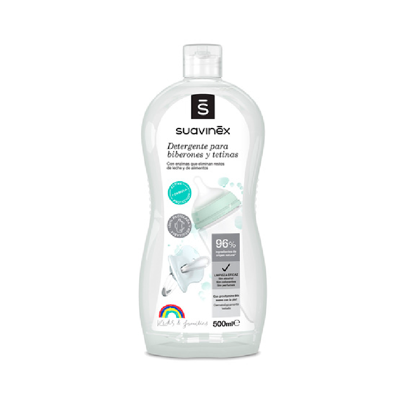 Bouteilles et tétines de détergent Suavinex 500 ml