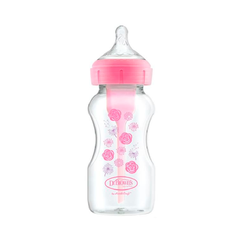 Dr Brown's Options Biberon Large Bouche 270 ml Rose