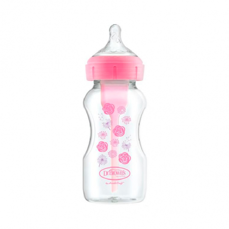 Dr Brown's Options Baby Bottle Wide Mouth 270ml Pink