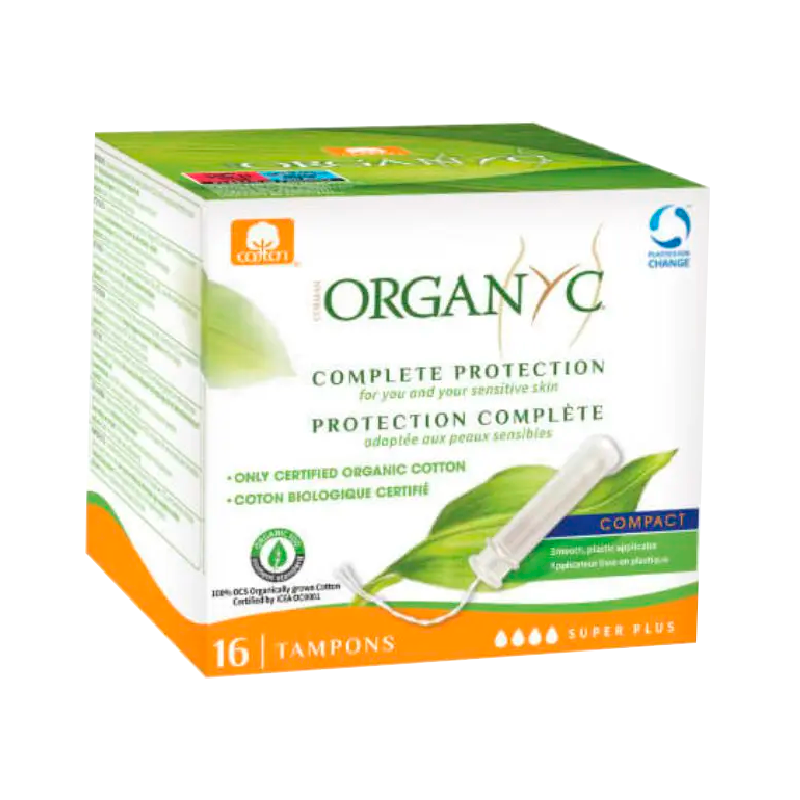 Tampons Organyc Super Plus avec applicateur 16 tampons