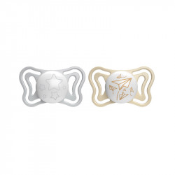 Chicco Physio Forma Light Chupete 6-16m 2 unidades Plata