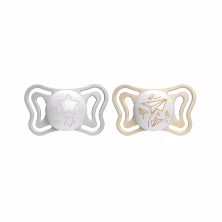 Chicco Chupeta Physio Light Silicone 6-16m 2 unidades Dourado/Prata