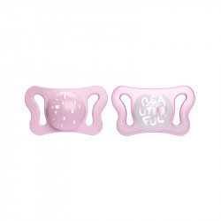 Chicco Physio Micro Silicone Pacifier 0-2m 2 units Pink