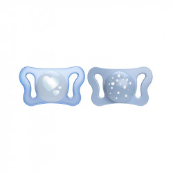 Chicco Physio Micro Silicone Pacifier 0-2m 2 units Blue
