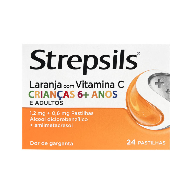 Strepsils Laranja com Vitamina C 24 pastilhas