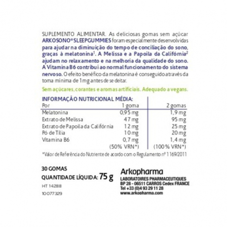 Arkopharma Arkosono 60 gummies