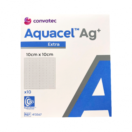 Aquacel Ag+ Extra Penso Esteril 10x10cm 10 Unidades
